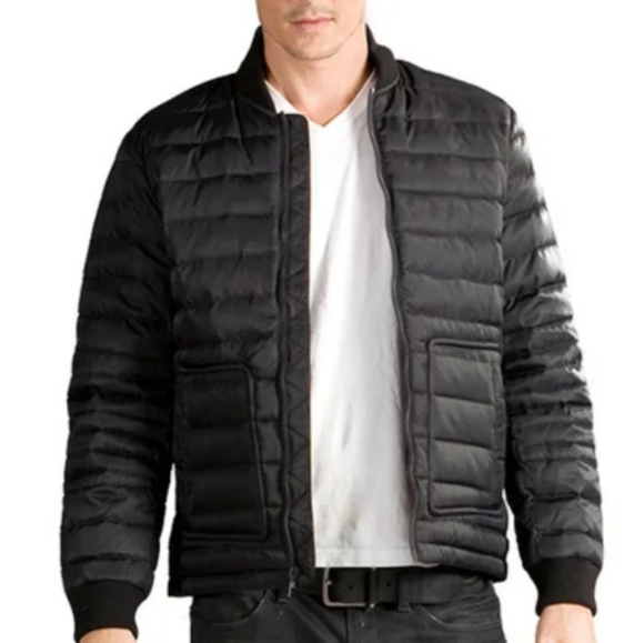 NEW Orobos Mens GRAY/CHARCOAL Down Bomber Jacket MSRP$316 Large COAT - Picture 12 of 14